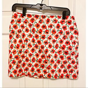 J. Crew Floral Print Stretch Skirt Size 4